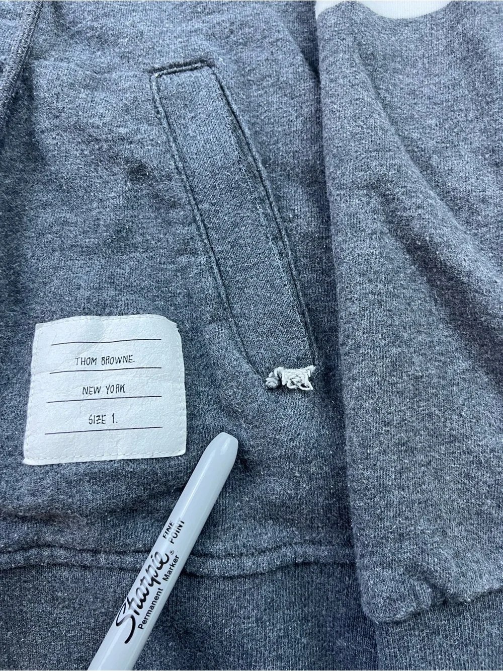 Thom Browne Grey Zip-up Hoodie 257-9